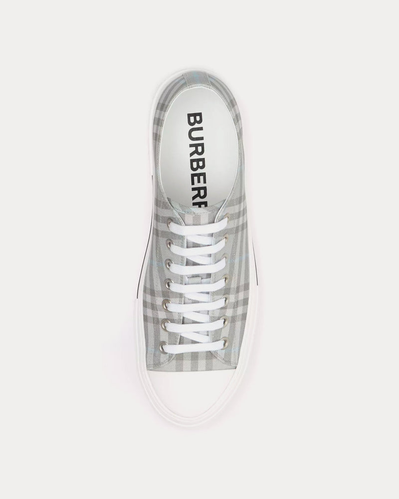 Burberry Vintage Check Cotton Grey Low Top Sneakers - 2