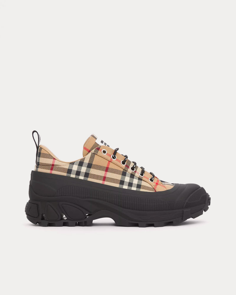 BURBERRY AUHTUR vintage check cotton nubuck black red archive beige BURBERRY $850 Women main image 4