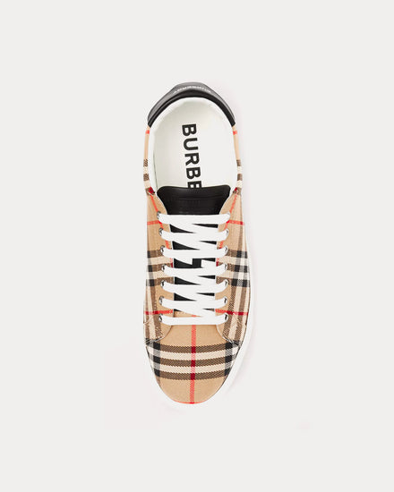 Burberry Bio-based Sole Vintage Check and Leather Archive Beige Low Top Sneakers - 2