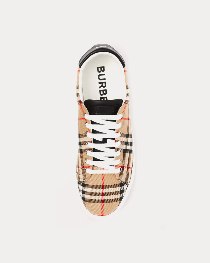 Burberry Bio-based Sole Vintage Check and Leather Archive Beige Low Top Sneakers - 2