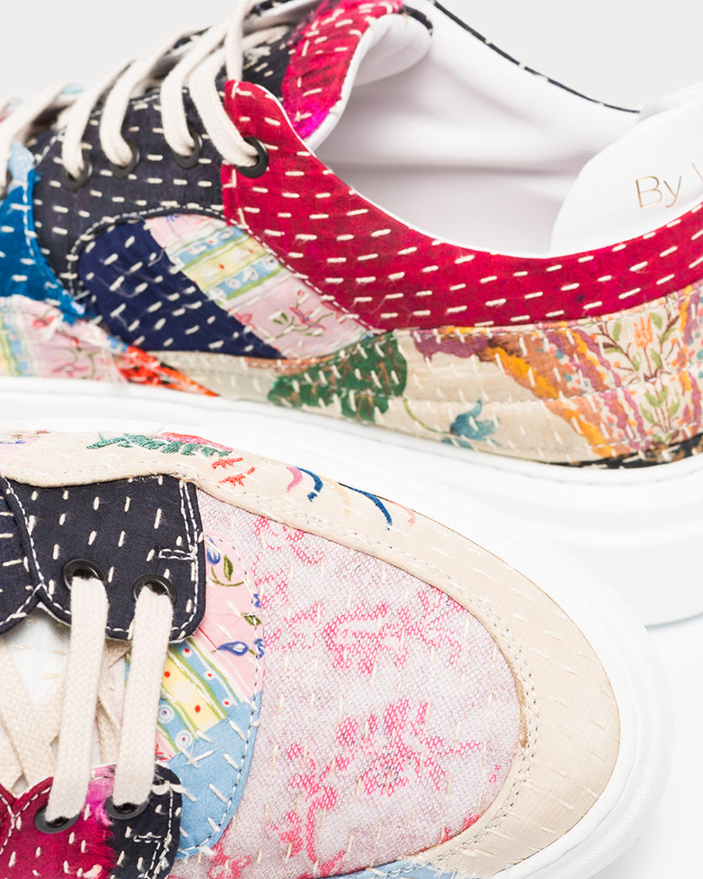 By Walid - Patchwork Multicoloured Low Top Sneakers