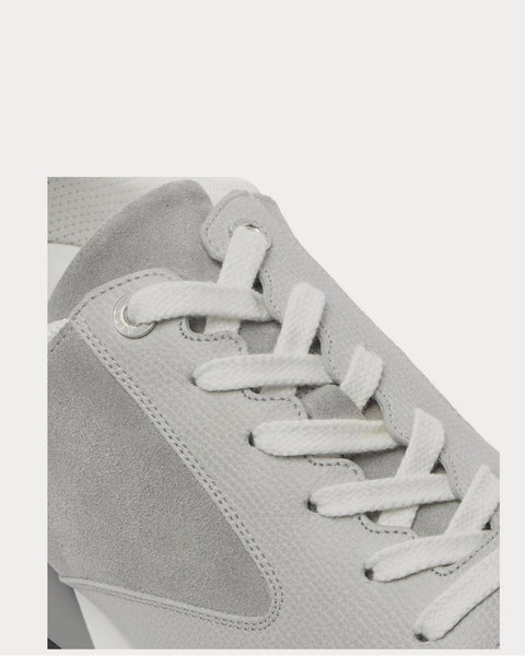 Foundry Suede, Textured-Leather and Mesh  Gray low top sneakers