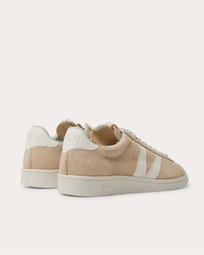 Visvim Corda-Folk Leather-Trimmed Suede  Beige low top sneakers - 3