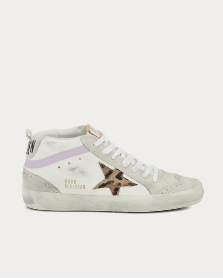 Golden Goose Mid Star leather and suede White Star High Top Sneakers - 1