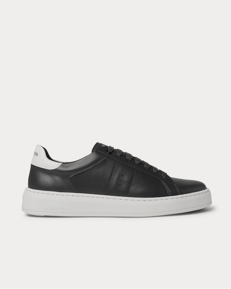 J.M. Weston Leather  Dark gray low top sneakers - 1