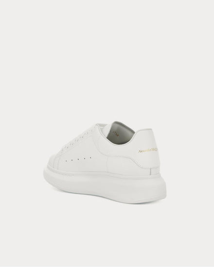 McQueen Leather White Low Top Sneakers - 3