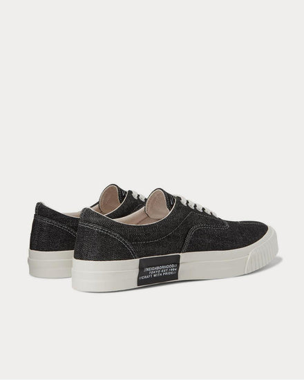 Neighborhood Deck Denim  Black low top sneakers - 3