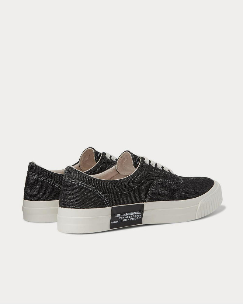 Neighborhood Deck Denim  Black low top sneakers - 3