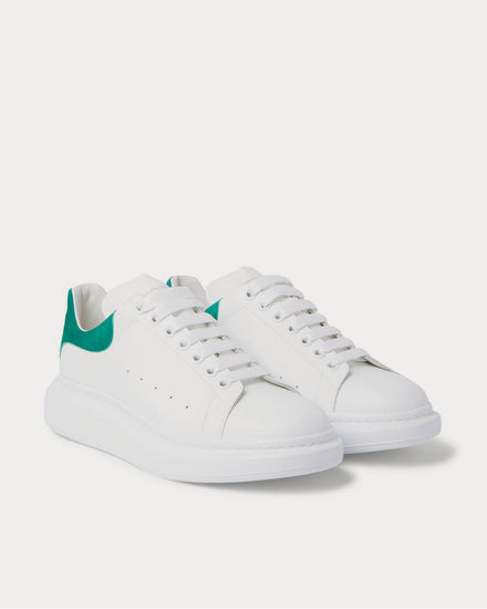McQueen Exaggerated-Sole Suede-Trimmed Leather  White low top sneakers - 2