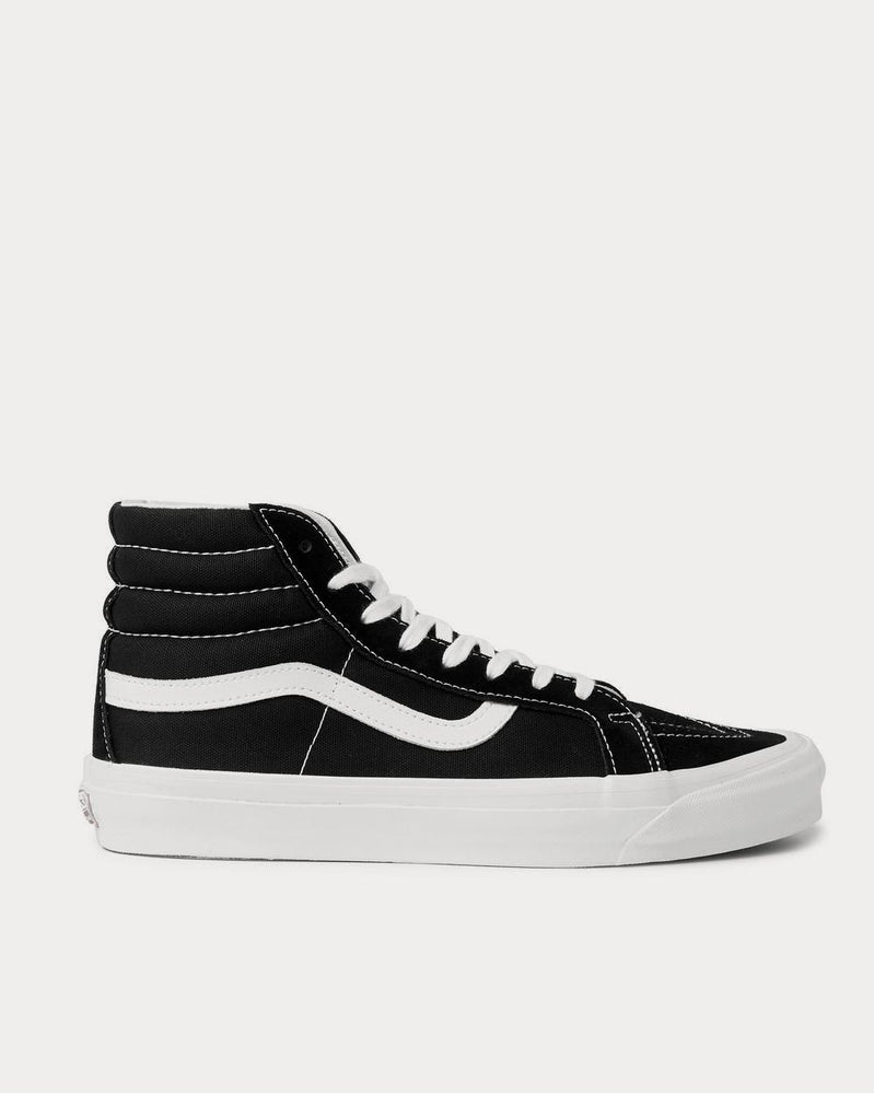 Vans OG SK8-Hi LX Leather-Trimmed Suede and Canvas High-Top  Black high top sneakers - 1