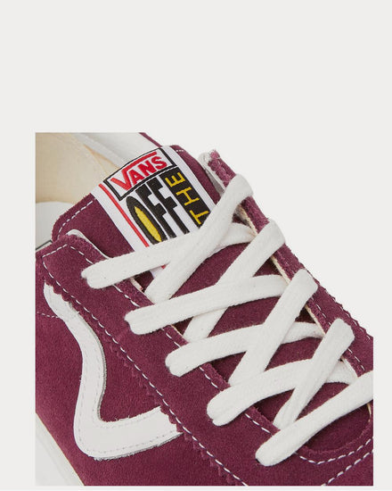 Vans Style 73 DX Anaheim Factory Leather-Trimmed Suede  Burgundy low top sneakers - 4