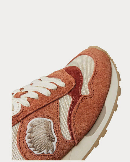 Visvim Roland Leather-Trimmed Suede and Mesh  Orange low top sneakers - 5