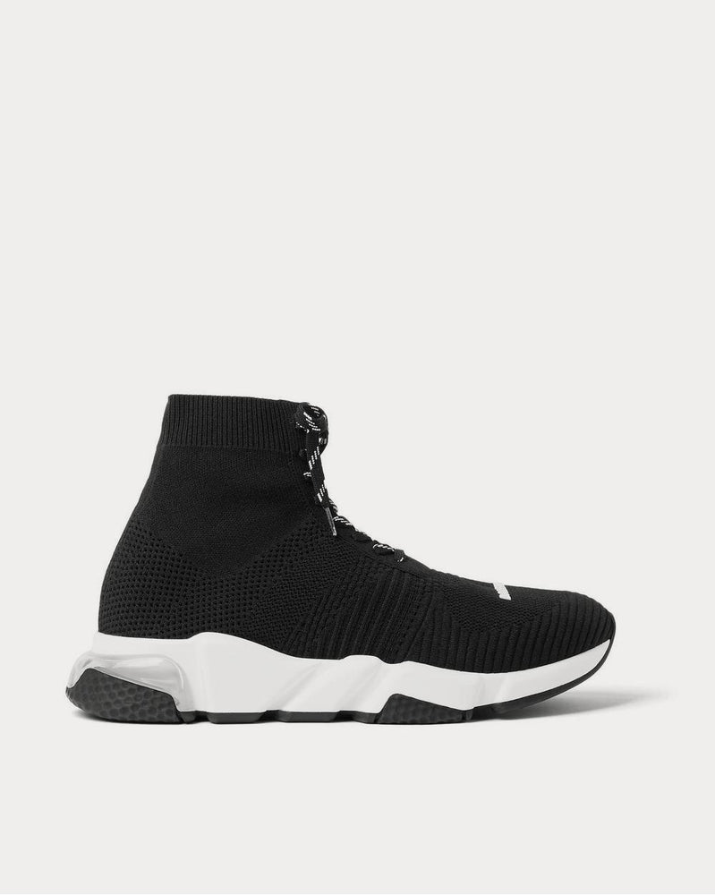 Balenciaga Men's Speed Stretch-Knit Black high top sneakers