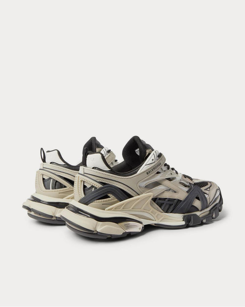 Balenciaga Track.2 Nylon, Mesh and Rubber  Beige low top sneakers - 4