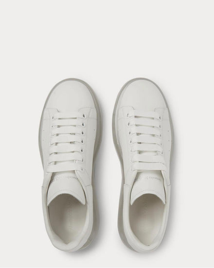 McQueen Exaggerated-Sole Leather  White low top sneakers - 6