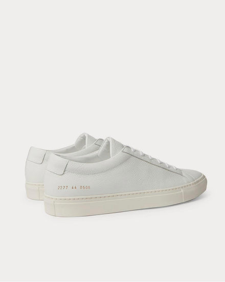 Common Projects Achilles Pebble-Grain Leather  White low top sneakers - 3