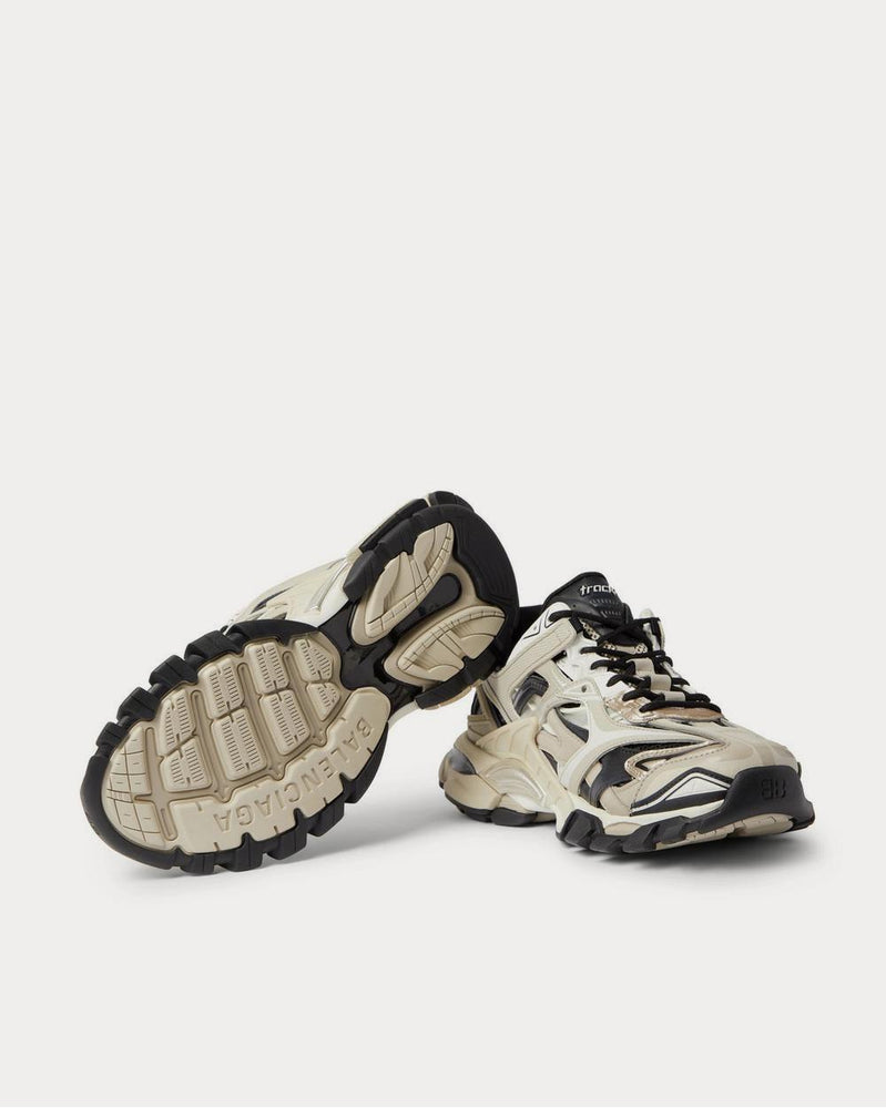 Balenciaga Track.2 Nylon, Mesh and Rubber  Beige low top sneakers - 3