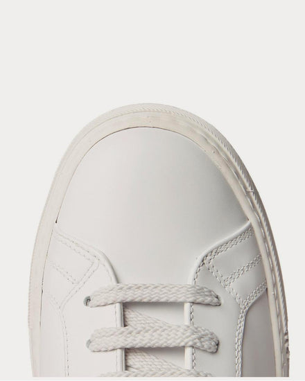Moncler New Monaco Striped Leather  White low top sneakers - 5