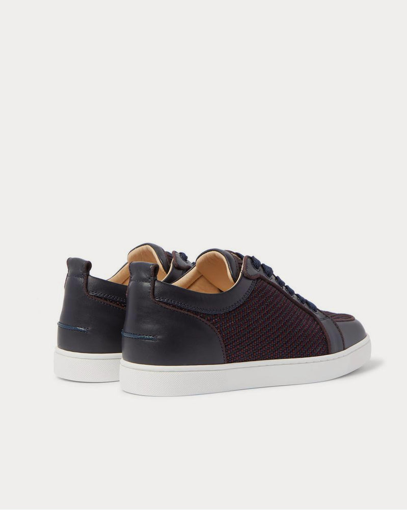 Christian Louboutin Rantulow Orlato Leather and Raffia  Navy low top sneakers - 4