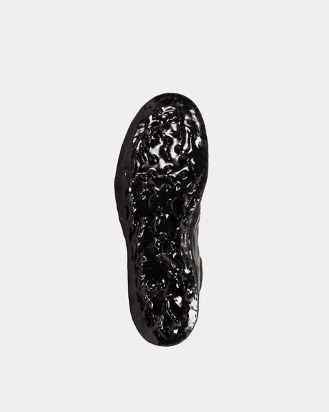 Object Dyed No-Seam Drip Rubber Black High Top Sneakers