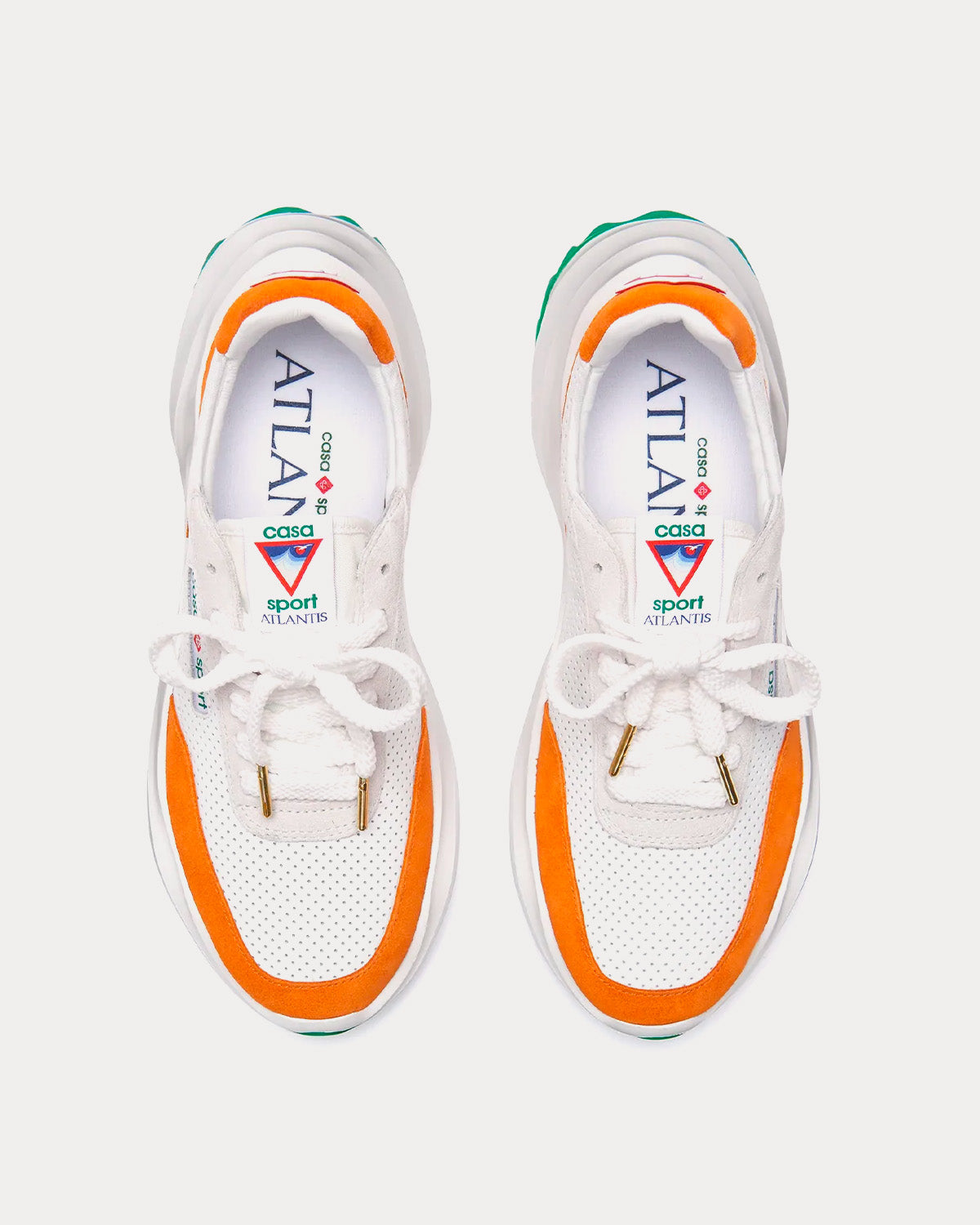 Casablanca - Atlantis White / Clay Orange Low Top Sneakers