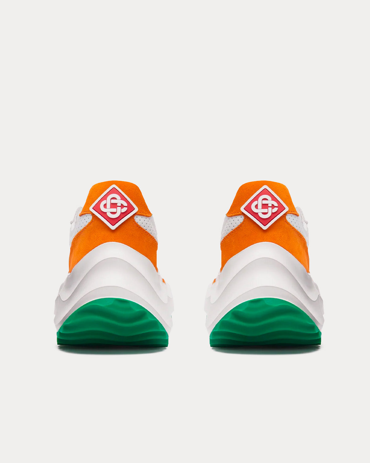 Casablanca - Atlantis White / Clay Orange Low Top Sneakers