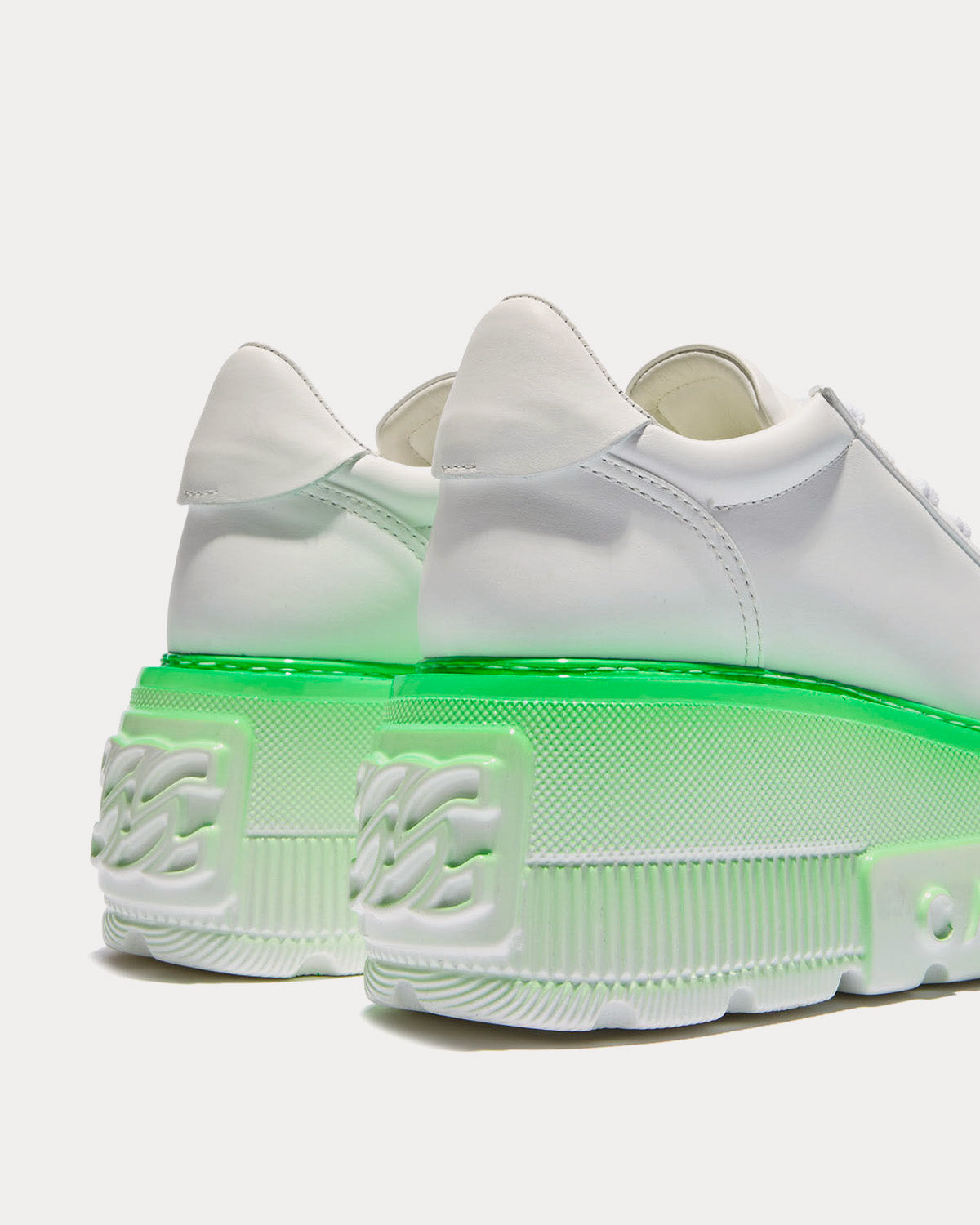 Casadei - Nexus Fluo White / Green Low Top Sneakers
