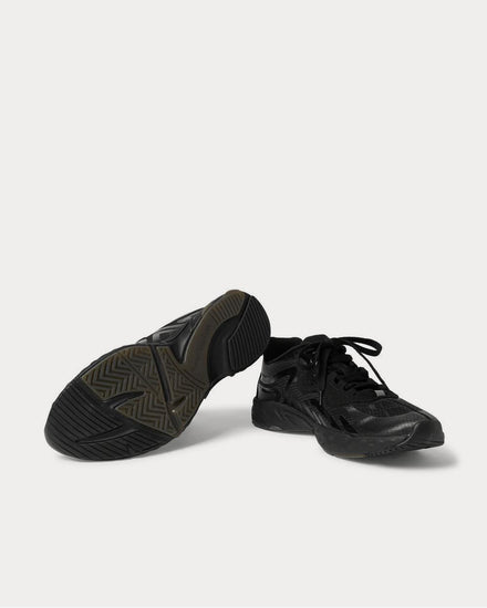 Acne Studios Faux Suede- and Rubber-Trimmed Ripstop  Black low top sneakers - 3