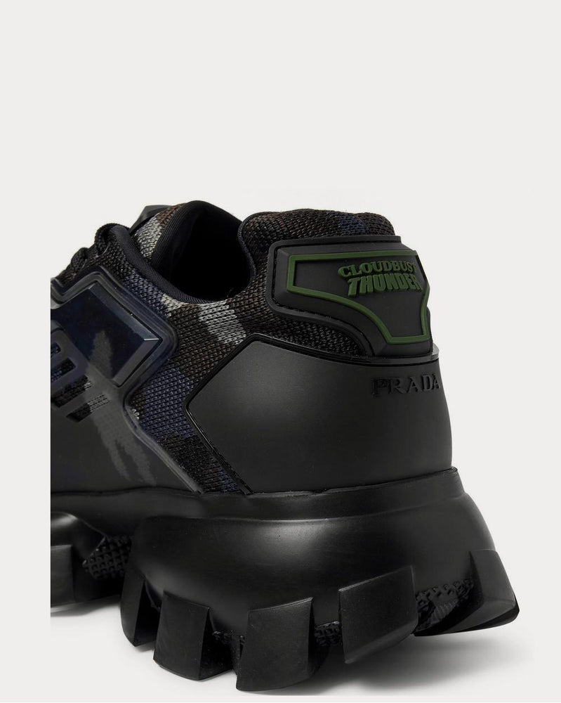 Prada Cloudbust Thunder Rubber and Camouflage Mesh  Gray low top sneakers - 5