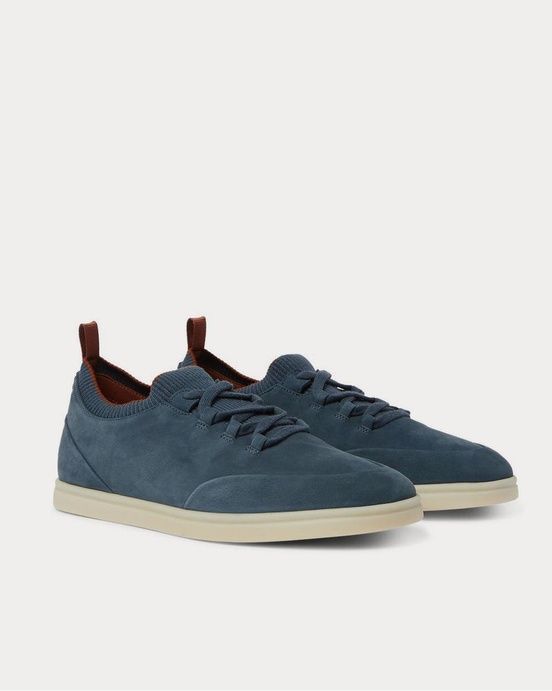 Loro Piana Soho Walk Nubuck  Blue low top sneakers - 2