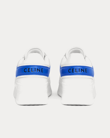 Celine Block With Wedge Outsole Optic White / Blue Low Top Sneakers - 3