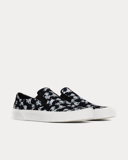 Celine Elliott 'Brain on 2020' Printed Canvas Slip On Sneakers - 2