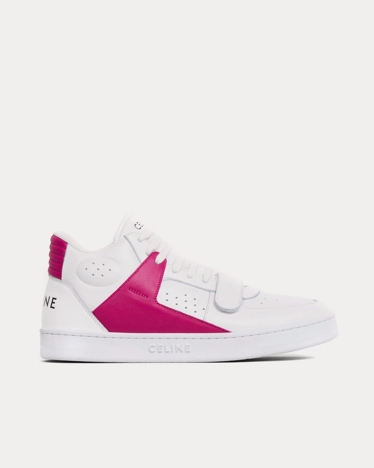 Celine Women's CT-02 Scratch Calfskin Optic White / Pink Mid