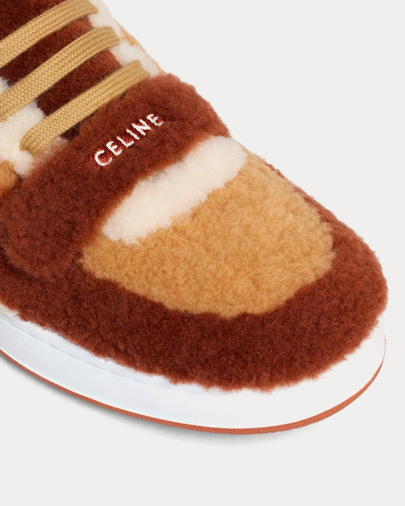 未使用　CELINE ミンクタッチ Celine Women's CT-02 Scratch in Shearling Brown / Beige / Fox Red