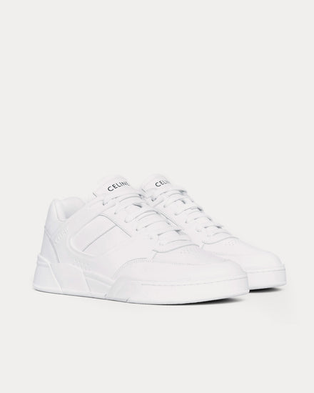 Celine CT-07 Calfskin Leather Optic White Low Top Sneakers - 2