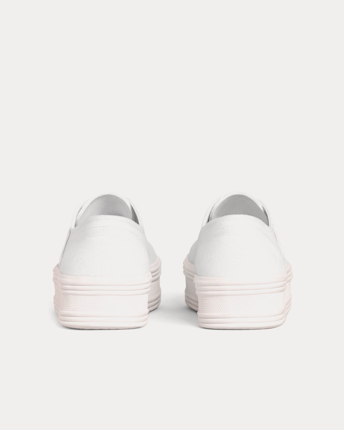 Celine - Jane Lace-Up Canvas & Calfskin Optic White Low Top Sneakers