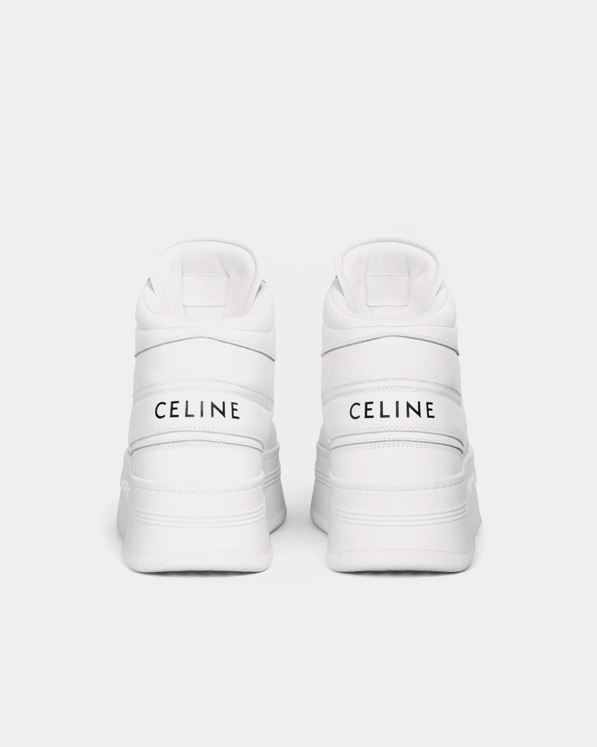 Celine - Block with Wedge Optic White Mid Top Sneakers