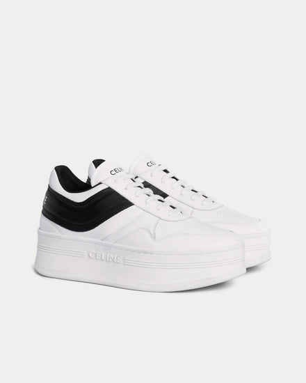 CELINE BLOCK SNEAKERS WITH WEDGE OUTSOLE スニーカー 厚底 BLOCK SNEAKERS WITH WEDGE OUTSOLE in CALFSKIN - OPTIC WHITE