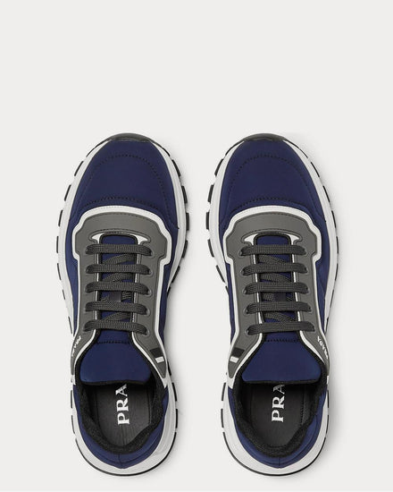 Prada Match Race Panelled Nylon, Leather and Rubber  Navy low top sneakers - 6
