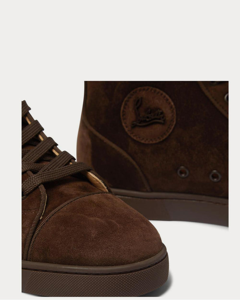 スニーカー Christian Louboutin Brown Suede Trainer CHRISTIAN LOUBOUTIN Rantulow Full-Grain Suede Sneakers for