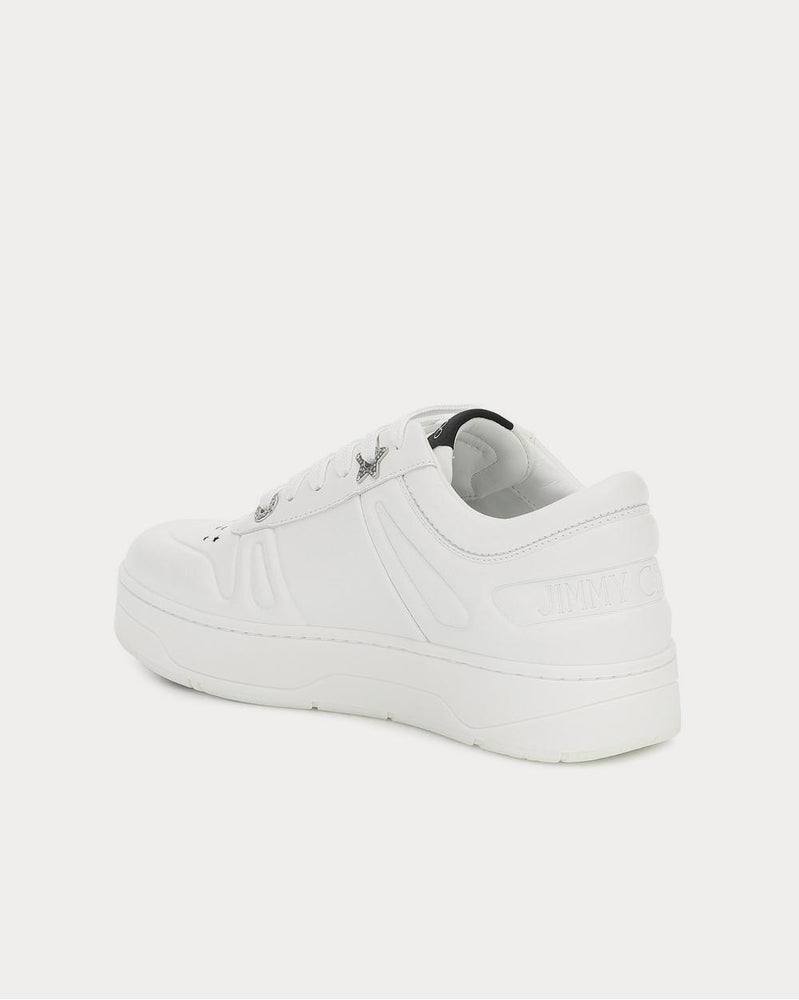 Jimmy Choo Hawaii/F leather X White Low Top Sneakers - 3
