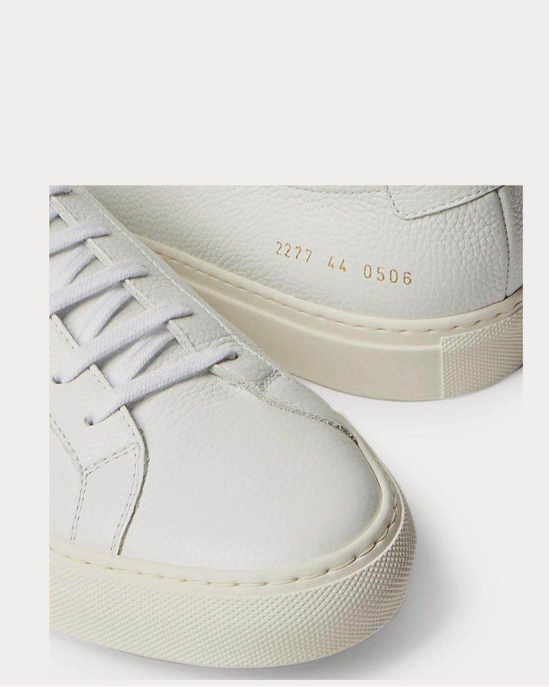 Common Projects Achilles Pebble-Grain Leather  White low top sneakers - 4