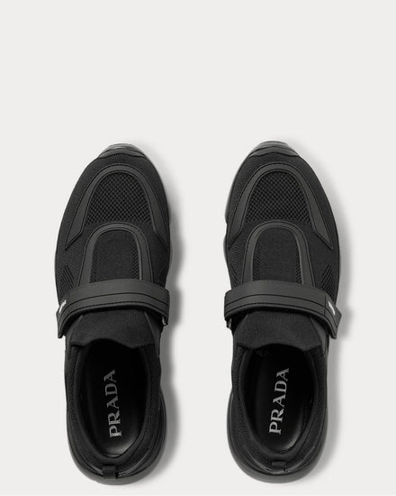 Prada Cloudbust Mesh, Rubber and Leather  Black low top sneakers - 6