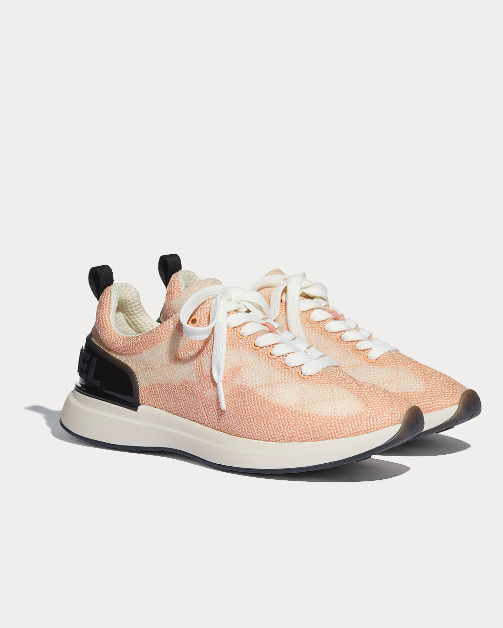 Chanel Embroidered Mesh Pale Pink Low Top Sneakers Sneak in Peace