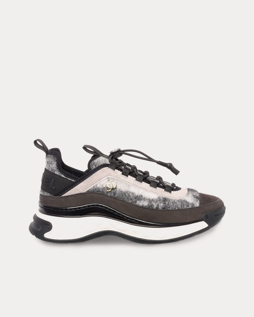 Chanel Fabric & Suede Calfskin Gray / Dark Grey / Light Grey Low Top  Sneakers - Sneak in Peace