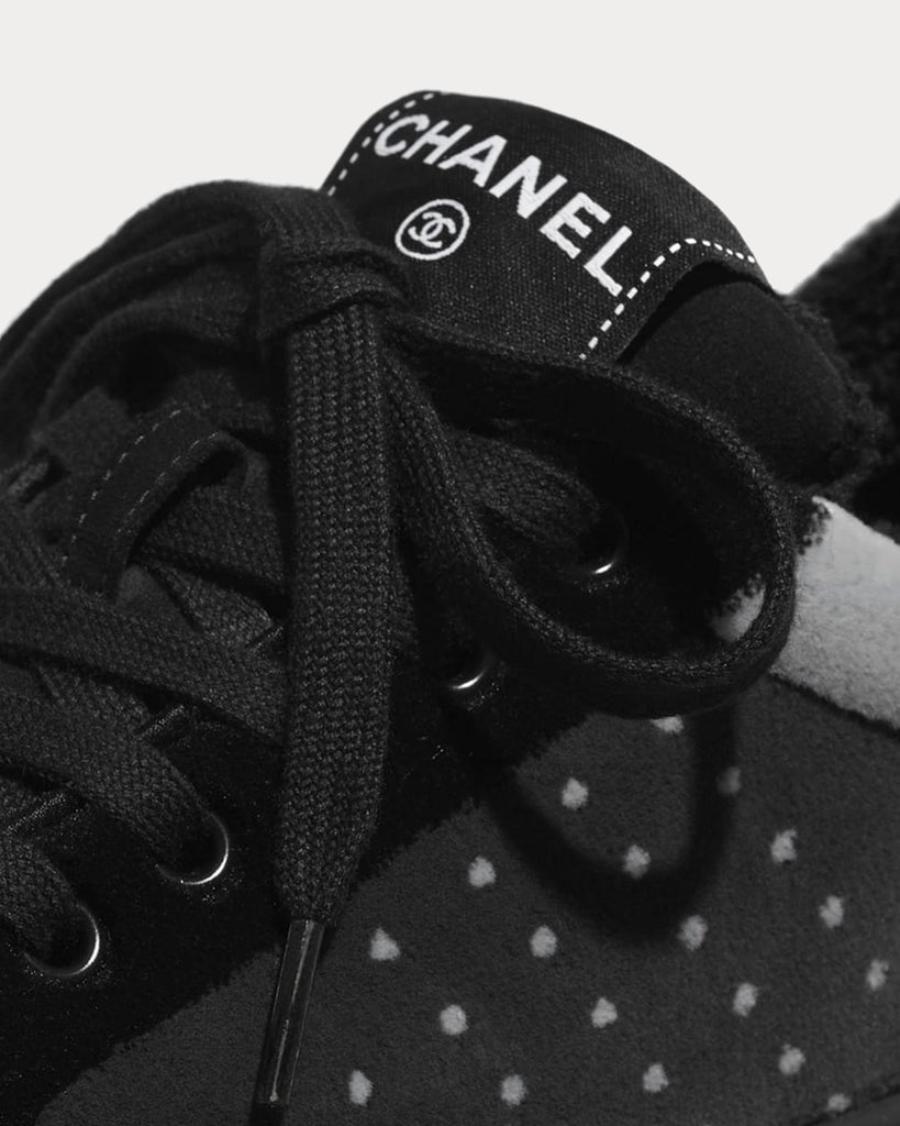 Chanel Fabric & Suede Calfskin Grey Low Top Sneakers - Sneak in Peace