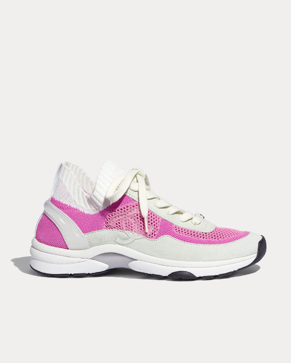 Chanel Pink & White Low Top Sneakers - Sneak in Peace