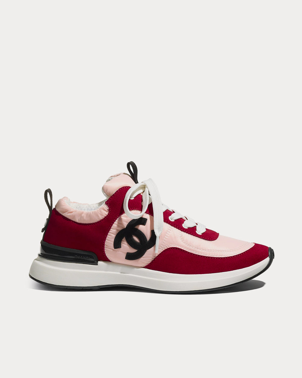 Chanel Suede Calfskin, Nylon Pink & Pink Low Top Sneakers - Sneak in Peace