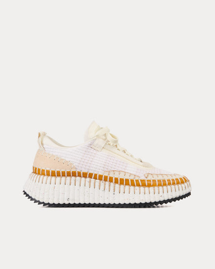 Chloé Nama Soft White Low Top Sneakers - 1