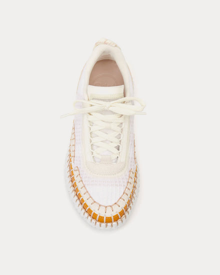 Chloé Nama Soft White Low Top Sneakers - 2